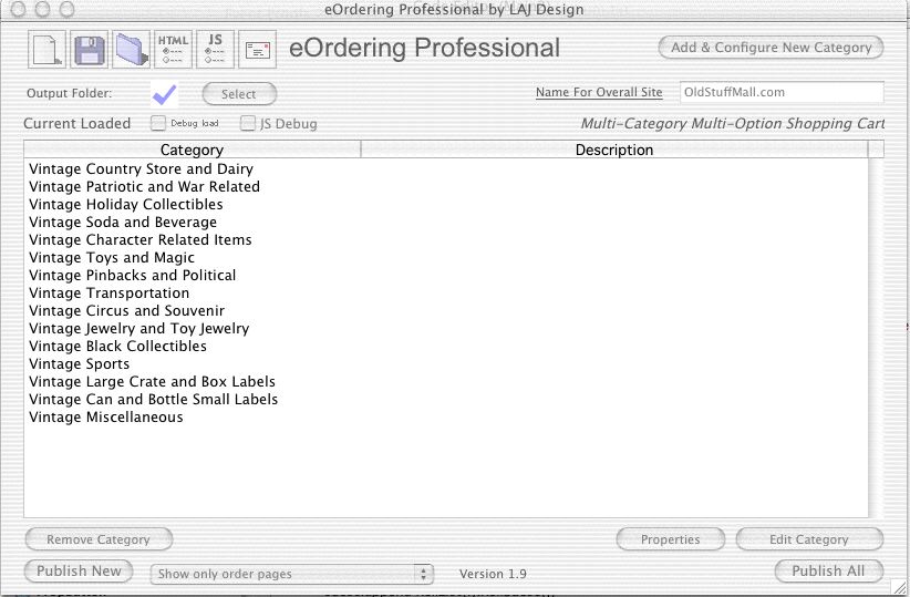 Screenshot of eOrdering Professional