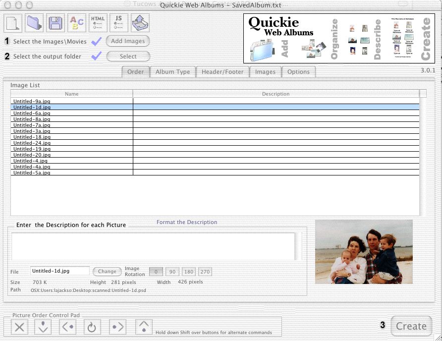 Quickie Web Albums 4.4.0 screenshot